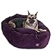 52 inch Aubergine Villa Collection Micro Velvet Bagel Dog Bed By Majestic Pet Products