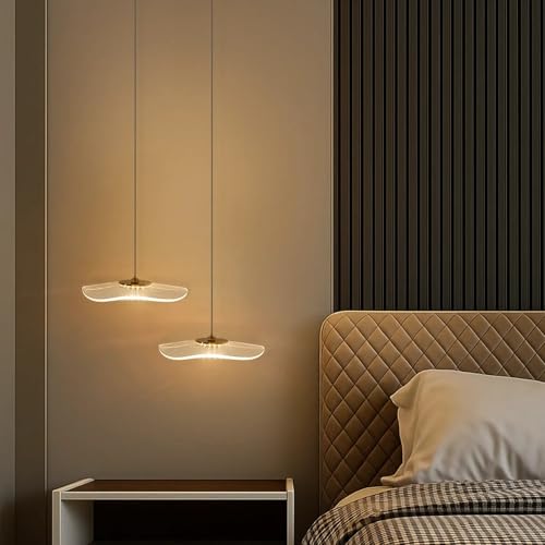 Image of Crystal Wave Pendant Light | Modern Acrylic Chandelier with Antique Gold Finish | Elegant Wave Design Hanging Light for Living Room, Bedroom, Dining Room & Hall, Restaurants Ceiling Lamp