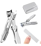 Nail Clippers for Men Thick Nails, Large Toe Nail Clipper, Heavy Duty Stainless Steel Wide Jaw Op...
