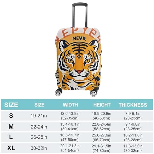 New Year Tiger Logo Design Printed Luggage Cover Protector, Fits 18-32 Inch Luggage2