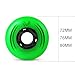 JCXYL EV Flash Inline Skate Wheels 8 Pack, 85A Luminous Roller Skates Replacement Wheel for for Indoor & Outdoor Skating 72/76/80mm,Green,72mm