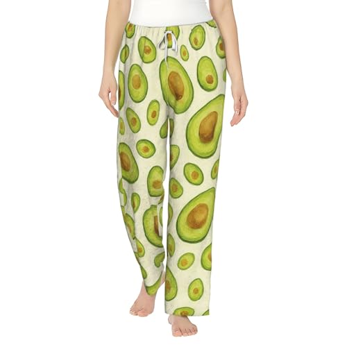 Pantalon de pyjama en polaire avocat pour femme en flanelle confortable