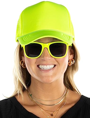 Image of Funky Junque Blank Mesh Foam Lightweight Snapback Trucker Hat | Lightweight Foam Trucker Hat with Breathable Mesh Back, Golf Beach and Street Style, Trendy Trucker Hats for Men