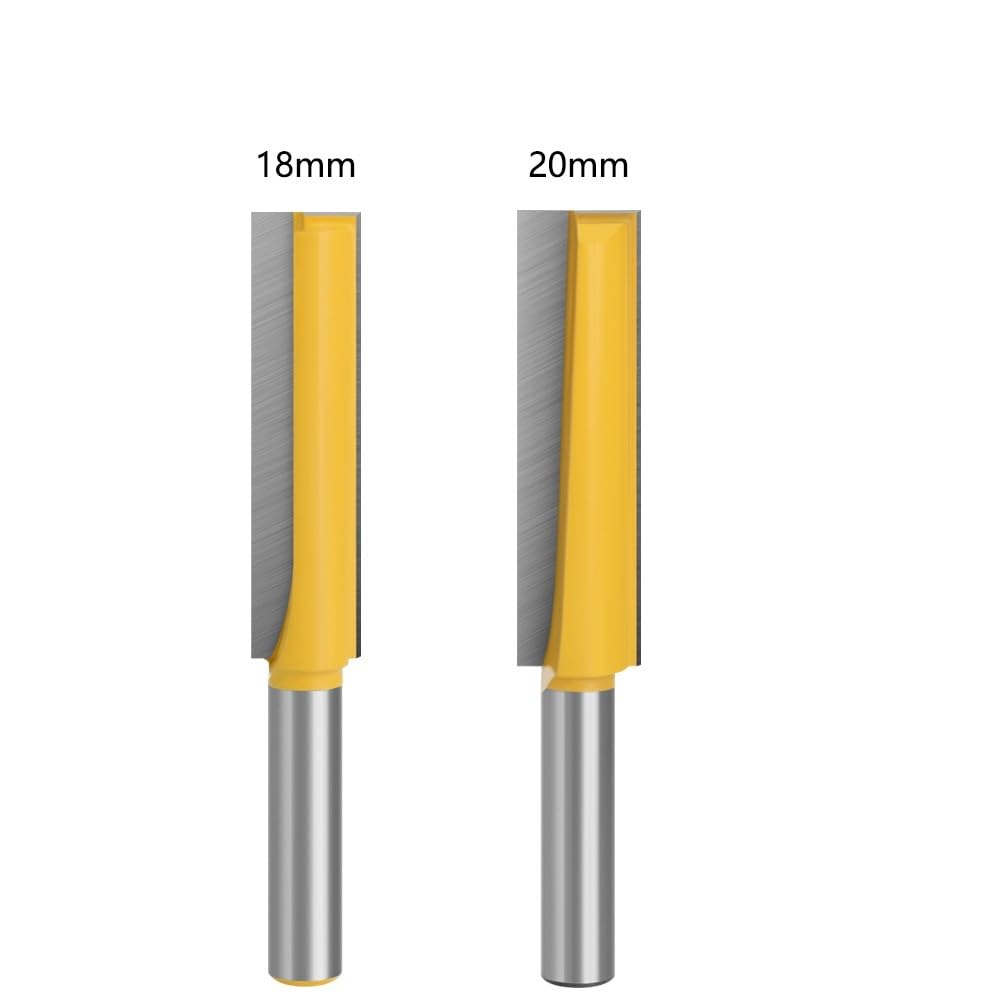 Fresa para ranuras en T, Broca enrutadora recubierta de PTFE, 12x18mm, 20mm, fresa for máquina grabado, 1 ud(12x20mm)