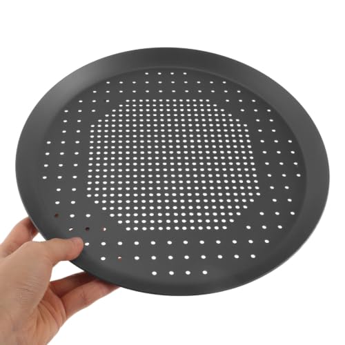 Bandeja para pizza de 23cm con agujeros aluminio que hornea de forma uniforme 5