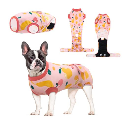Image of CuteBone Recovery Suit for Dogs Cats After Surgery, Prevent Licking Dog Onesies Pet Surgery Recovery Suit Shirt Abdominal Wounds Bandages SSF10S