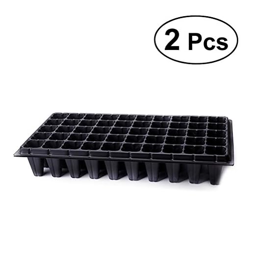 BESTONZON 2 Piezas Bandeja de Cultivo 50 Agujeros Reutilizables de Plástico (Negro)