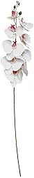Galho Orquídea Branca 9 Flores Realistas Toque Real Premium Haste 95cm - Vivaflor Decor