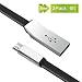 Alanda Android Phone Cable 2 Pack 6ft Syncing and Charging Micro USB 2.0 Cord High Speed Charger for Android Devices Samsung Nexus HTC Motorola Nokia LG Sony Blackberry Google-black