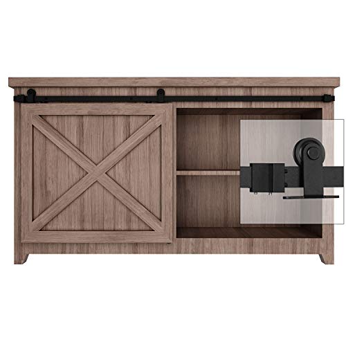 EaseLife 4 FT Super Mini Top Mount Cabinet Sliding Barn Door Hardware Kit,Ultra