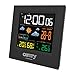 CAMRY CR 1166 Digitale Wetterstation mit Außensensor, für Innen und Außen, Thermometer - Hygrometer, Farbdisplay, Wettervorhersage, für Raum, Büro, Uhr, 2 Wecker, schwarz