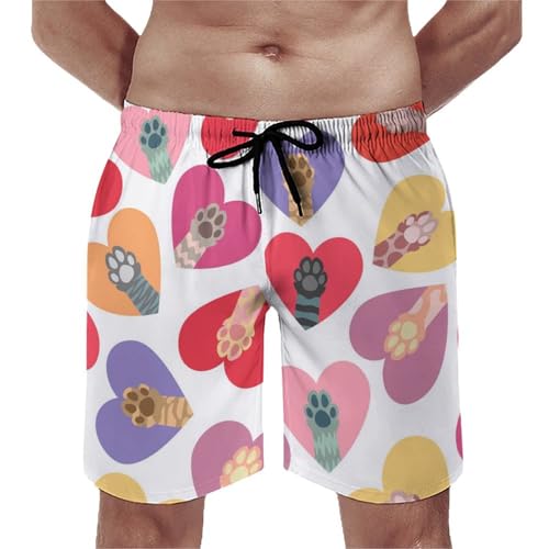 Short de bain homme patte d'animal pour vacances à la plage