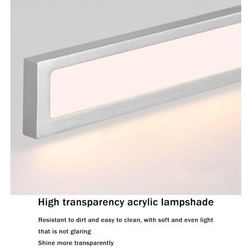 Lámpara LED aluminio largo aplique de pared impermeable interior acrílico 3