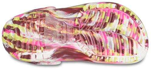 Crocs Unisex Classic Marbled Tie-Dye Clog, Electric Pink/Multi, 7 Us Men #TOP2
