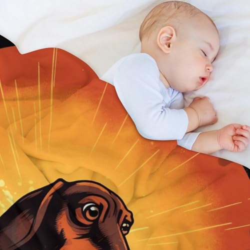 Couverture micro polaire teckel thermorégulatrice pour lit - 6