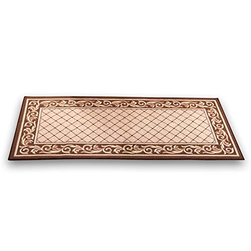 Tapete trenzado floral antideslizante 66x114 cm miniatura 1