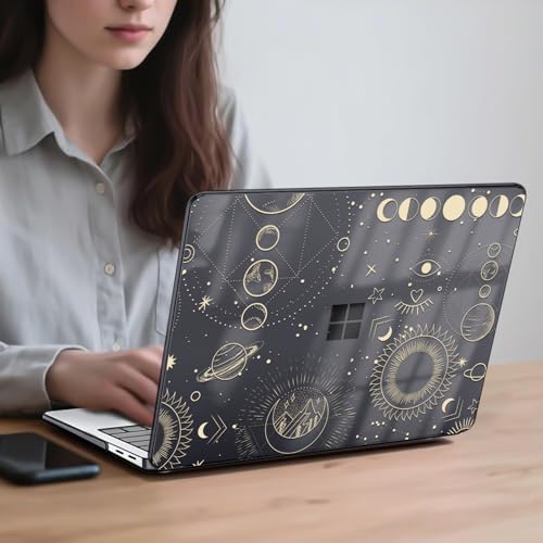 LCMOCICO Slim Protective Case for 13 inch Microsoft Surface Laptop 2025 Copilot+PC Model 2095, Lightweight Anti-Scratch Printed Pattern Black Plastic Hard Shell Case Cover, Total Lunar Eclipse by LCMOCICO - Used condition - Image 6