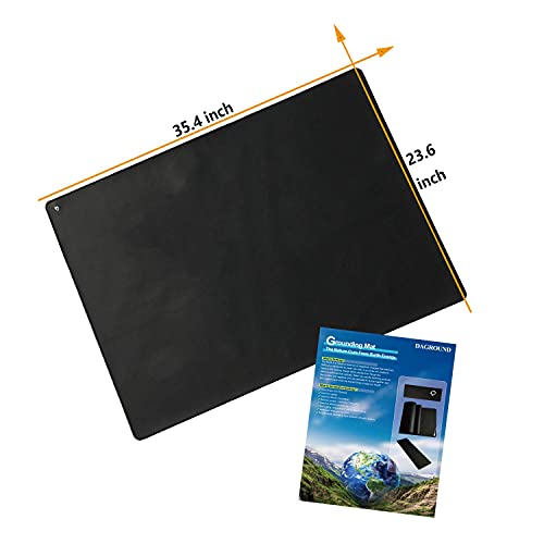 Grounding Mat,35.4X23.6 Inches,Reconnect To The Earth Emf Recovery,For Foot Therapy, Universal Grounding Sleep Mat, Grounding Yoga Mat,Improve Energy,Sleep Assist And Helps With Anxiety Black #TOP1