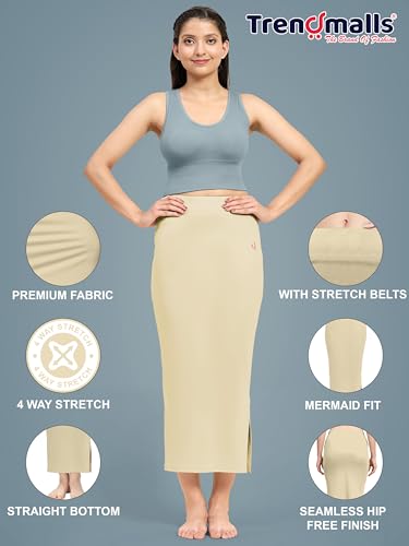 TRENDMALLS Saree Shapewear Petticoat for Women, Cotton Blended, petticoat,Skirts for Women, shape wear dress for saree2