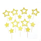 Gold Star Cupcake Toppers Star Cupcake Toppers Twinkle Little Star Decorations Birthday Cupcake Topp
