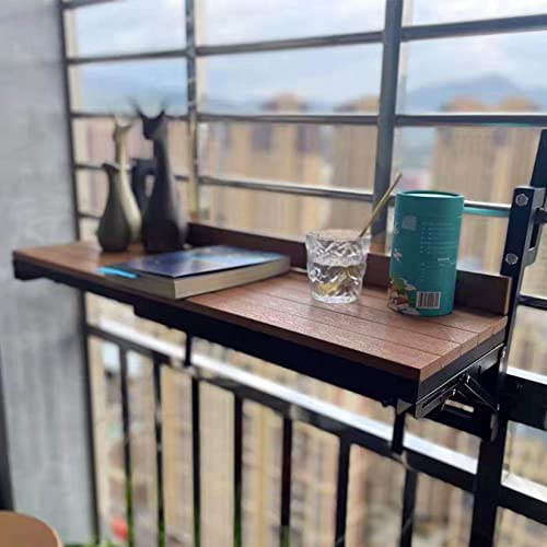 Table de bar pliante pour balustrade 120x25cm suspendue - 8