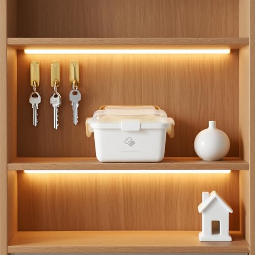 ZoeQide Boite a Pharmacie Plastique, Boite Medicament Jaune 23 cm Maison – vue 4