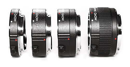 Movo Mt-C93 4-Piece Af Chrome Macro Extension Tube Set For Canon Eos Dslr Camera With 12Mm, 20Mm, 25Mm, & 36Mm Tubes #TOP1