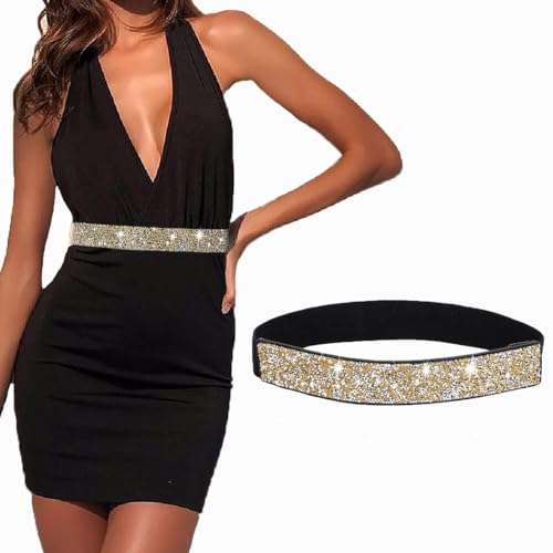 Ceinture élastique femme strass pour cintrer une robe trop ample en fête