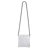 El bonito bolso de hombro brilla en color plateado