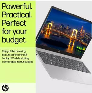 Image of HP 15.6 inch Business Laptop Computer, 10-core Intel Core i5-1334U Processor, 16GB RAM 256GB SSD, Windows 11 Pro, Fingerprint Reader, Backlit Keyboard, AI Copilot Ready, NLY Earphones, Silver