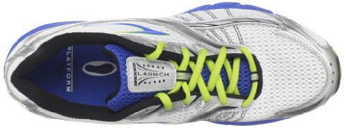 Brooks Brooks Men's Launch Running Shoe,Olympic/Silver/Lime Green/Black/White,10 D US