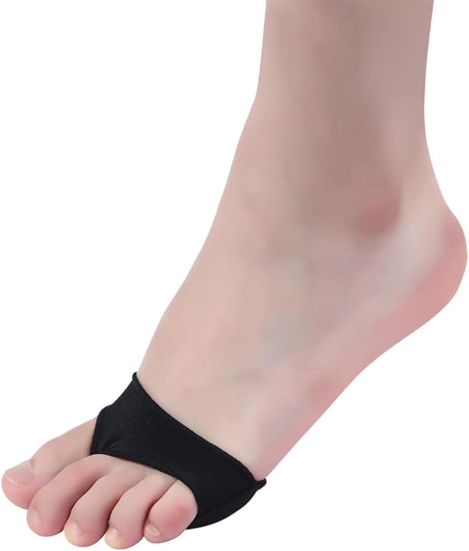 Silicone Gel Forefoot Shoe Pads 2 Holes Black Toe Separating