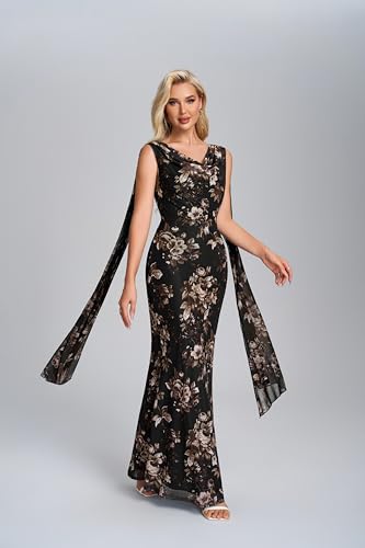 Image of Parthea Women's Summer Formal Wedding Guest Dresses Sleeveless Backless Long Elegant Evening Party Maxi Bodycon Dress
