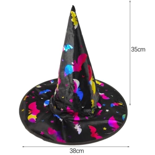 Chapéu de Bruxa Infantil Colorida Festa Halloween 35 cm