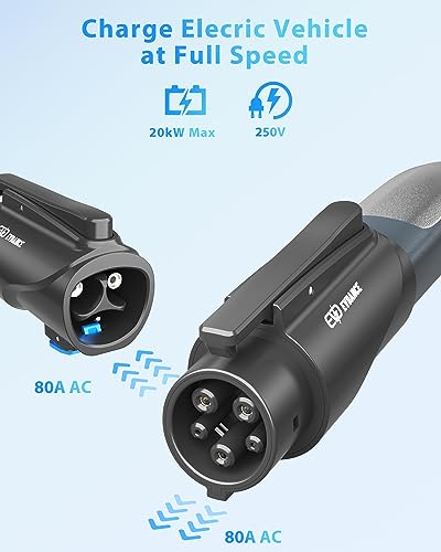 EVDANCE-Tesla-to-J1772-Charging-Adapter-Max-80-Amp-250V-J1772-EV-Adapter-Tesla-Charger-Adapter-Compatible-with-Tesla-High-Powered-Connectors-Destination-Chargers-and-Mobile-Connectors-Black