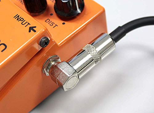 Silk Road 3 Pack Guitar Effect Patch Cable With Right Angle Plug, 6 Inch #TOP3