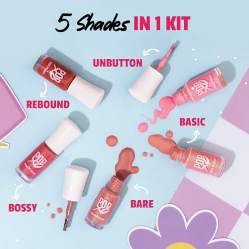 MyGlamm POPxo Makeup Collection Glossy Finish, Chillin' Mini Nail Kit, Paraben Free, Long Lasting Formula, 5 in 1 Combo - Image 4