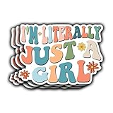 (3Pcs) I'm Literally Just a Girl Sticker Funny Vinyl Decal for Laptops, Water Bottles, Phones, Tumblers, Books, Cars, Mugs, Cases Size 2.1 x 3 Inch
