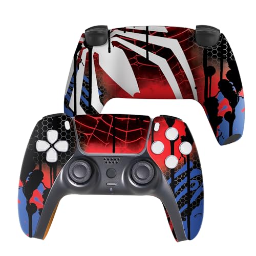 Image of Web Slingeer Custom PS-5 Controller Wireless compatible with Play-Station 5 Console by BCB Controllers | Proudly Customized in USA with Permanent HYDRODIP Printing(NOT JUST A SKIN)(MODDED)