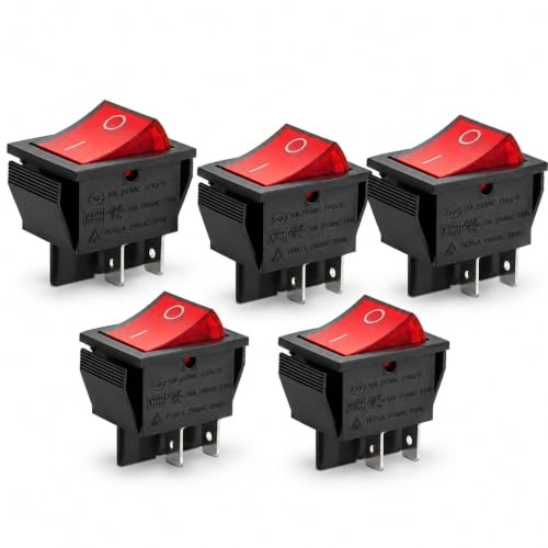 Interruptor Basculante DPST ON/OFF 4 pin, 5 Unidades