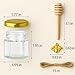 50 Pack 1.5 oz Hexagonal Glass Honey Jars in Bulk with Wooden Dipper Bee Charms Thank You Cards Burlap Fabric Twine String for Baby Shower Wedding Party Favors Gifts