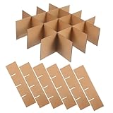 NUOBESTY Divisores de Cartón para Cajas de Mudanza Kit de Embalaje para Vidrio y Vajilla Protección Resistente para Transporte Seguro