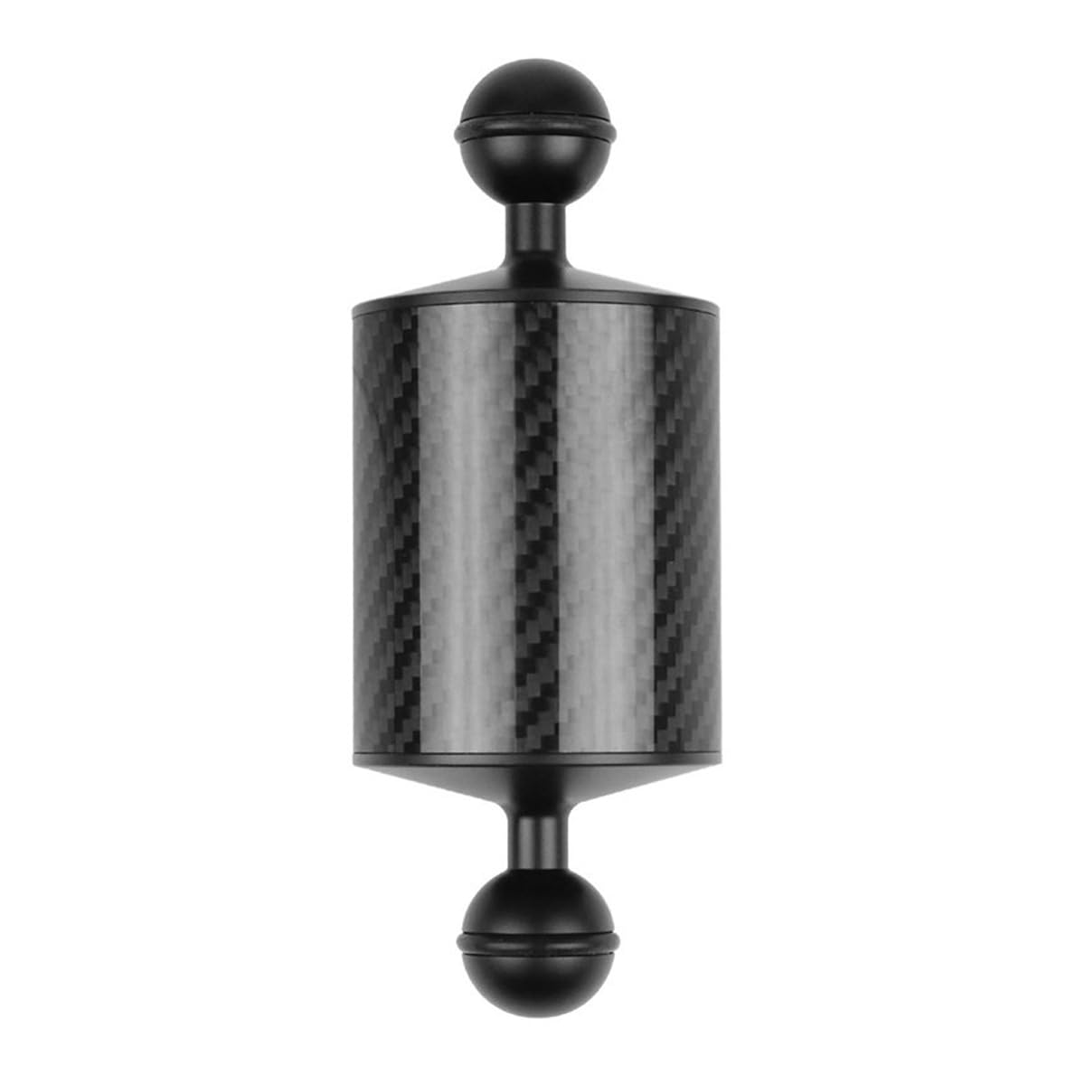 Ludom Bras flottant en fibre de carbone pour système d'éclairage ultra-léger à flottabilité sous-marine de 1 pouce pour plateau de plongée (noir, diamètre 60 mm, 5")