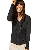 Cecil Damen 253275 Strickjacke, Black Melange, XL