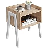 Yaheetech サイドテーブル ナイトテーブル 収納スベース ナチュラル ベッドサイドテーブル ソファーテーブル サイドテーブル 高さ52.5cm