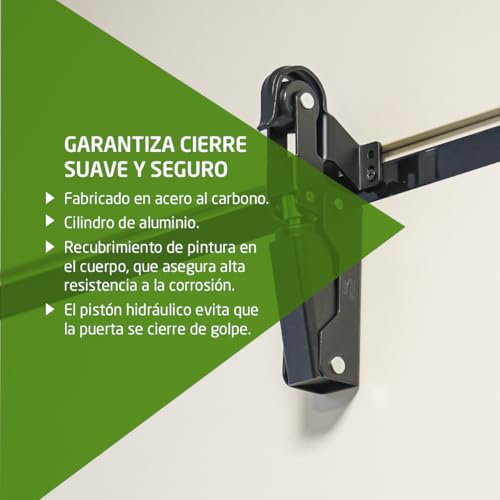 Miniatura 3 de Amig - Retenedor De Puerta - Cierre Hidráulico De Puerta - Fabricado En Aluminio - Medidas: 108 X 32 Mm - Ideal Para Freno, Tope O Amortiguador De Puertas - Color: Negro - Peso Máximo 40 Kg