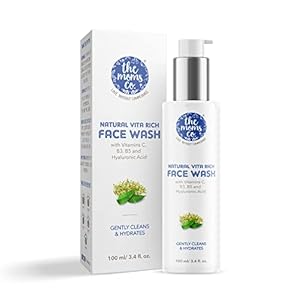 The Moms Co. Natural Vita Rich Face Wash | All Skin Types | With Vitamins C, B3 & B5, Neem Extract and Witch Hazel (100ml)