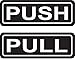 PUSH PULL Door Sign 2"x6" Sticker Decal Vinyl Business Store Shop