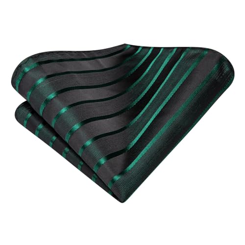 Image of Dubulle Silk Ties Set for Men Formal Paisley Striped Necktie Pocket Square Cufflinks 3PCS Sets Wedding Business Party