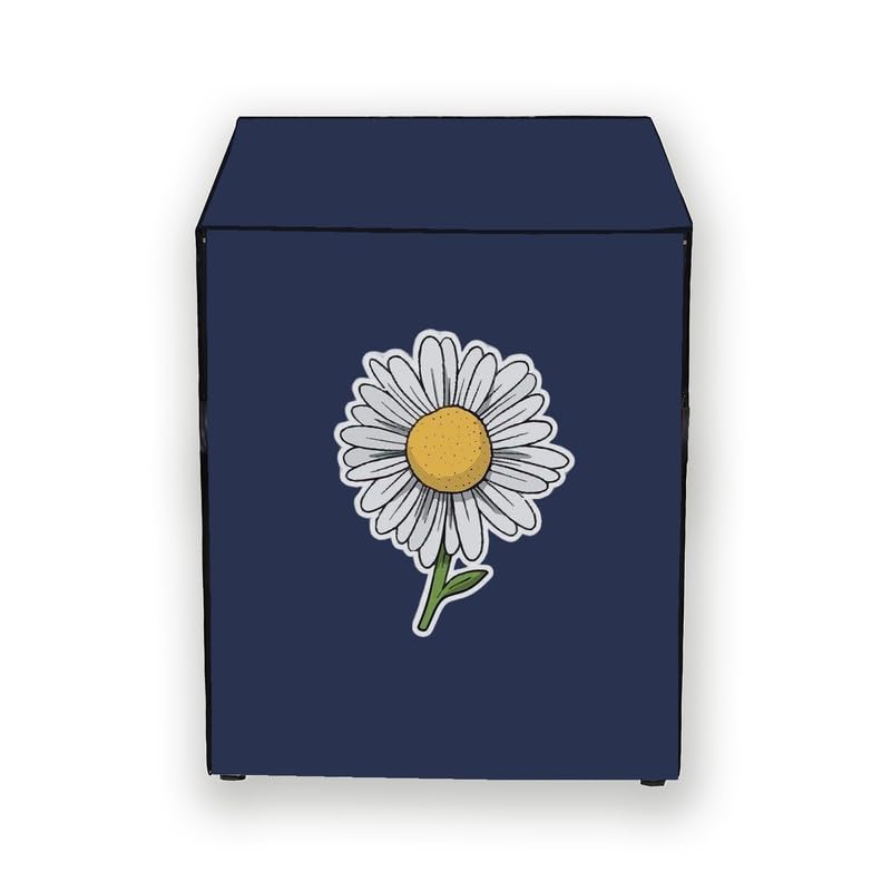 HIZING Waterproof Washing Machine Cover Front Load/Dishwasher, Universal Compatible/Suitable for - 6.5 Kg, 7 Kg, 7.5 Kg, 8 Kg Bosch/LG/Samsung/Whirlpool/LLYOD/Godrej Solid Blue Sunflower Print